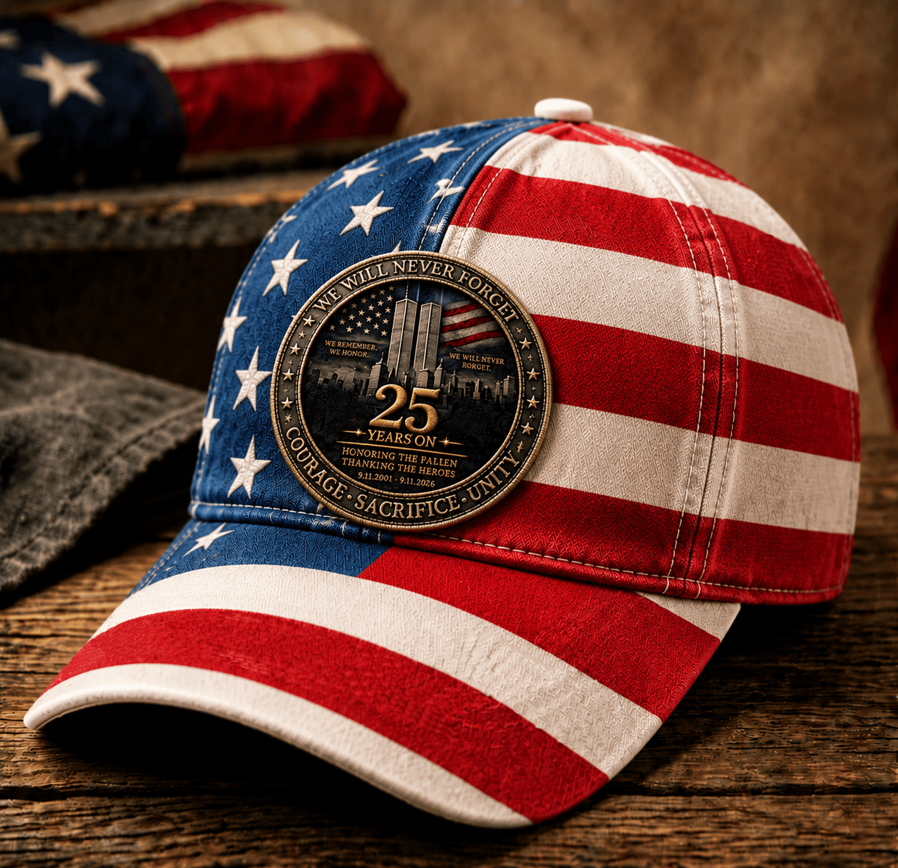 Unisex Retro 9.11 Never Forget Printing Hat
